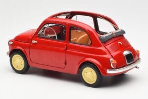 Fiat Nuova 500 Coral Roșu Kyosho 1:18 08966R Metal - imaginea 7 din 8