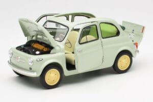 Fiat Nuova 500 Clear Verde Kyosho 1:18 08966LG Metal - imaginea 2 din 8