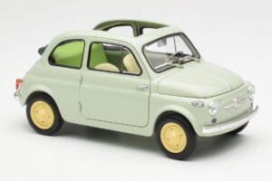 Fiat Nuova 500 Clear Verde Kyosho 1:18 08966LG Metal - imaginea 6 din 8