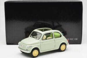 Fiat Nuova 500 Clear Verde Kyosho 1:18 08966LG Metal - imaginea 8 din 8