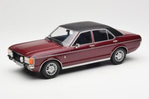 Ford Granada Mk1 Roșu Închis Metalic Negru Mat MCG 1:18 MCG18393