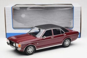 Ford Granada Mk1 Roșu Închis Metalic Negru Mat MCG 1:18 MCG18393 Metal - imaginea 6 din 6
