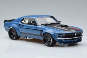 Ford Mustang Boss Cobra Ruffian Cars Albastru GT Spirit 1:18 GT426 Rășină - imaginea 4 din 6