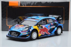 Ford Puma Rally1 WRC #8 O. Tanak / M. Jarveoja Winner Rally Sweden 2023 IXO 1:18 18RMC154A Metal - imaginea 6 din 6