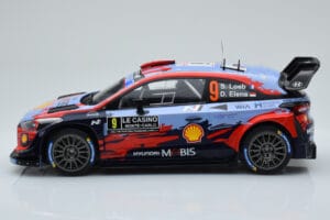 Hyundai i20 Coupe WRC #9 S. Loeb / I. Galmiche Rally Monte Carlo 2020 IXO 1:18 18RMC067B Metal - imaginea 3 din 6