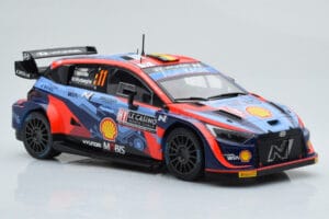 Hyundai i20 N Rally1 #11 T. Neuville / M. Wydaeghe Rally Monte Carlo 2022 IXO 1:18 18RMC112 Metal - imaginea 4 din 6