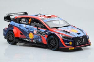Hyundai i20 N Rally1 #8 O. Tanak / M. Jarveoja Rally Monte Carlo 2022 IXO 1:18 18RMC113 Metal - imaginea 4 din 6