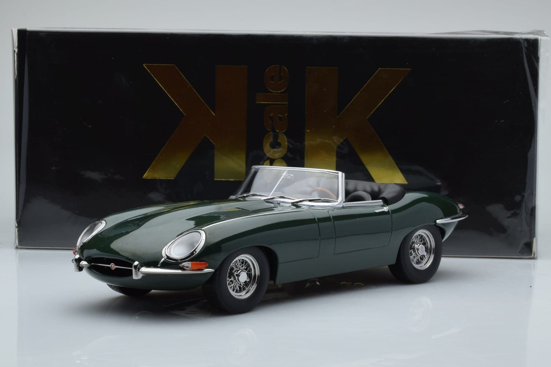 Jaguar E-Type Series 1 Roadster Verde KK-Scale 1:18 KKDC180481 Metal - imaginea 6 din 6