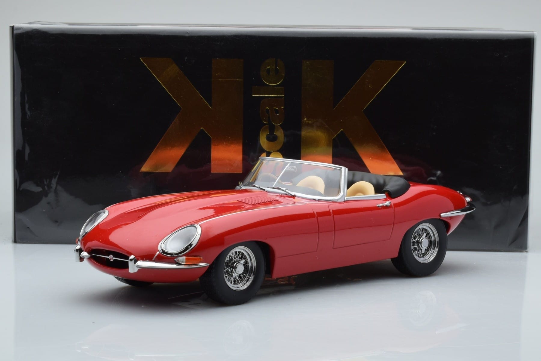 Jaguar E-Type Series 1 Roadster Roșu KK-Scale 1:18 KKDC180482 Metal - imaginea 6 din 6