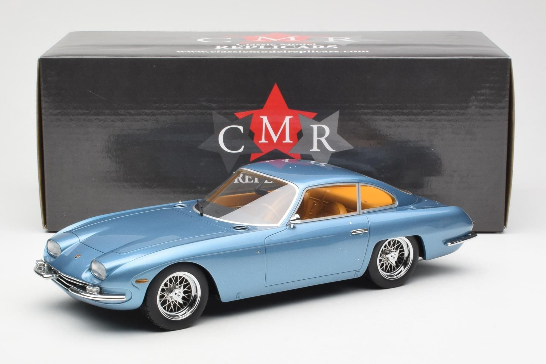 Lamborghini 350 GT Albastru Deschis Metalizat CMR 1:18 CMR002 Metal - imaginea 6 din 6