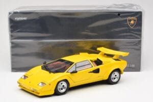 Lamborghini Countach LP 5000 Quattrovalvole Galben Kyosho 1:18 08320Y Metal - imaginea 8 din 8
