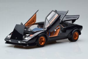 Lamborghini Countach LP500S Walter Wolf Albastru Închis Kyosho 1:18 08320D Metal - imaginea 2 din 11