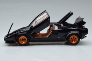 Lamborghini Countach LP500S Walter Wolf Albastru Închis Kyosho 1:18 08320D Metal - imaginea 4 din 11