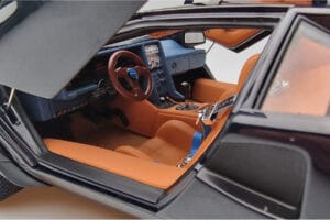 Lamborghini Countach LP500S Walter Wolf Albastru Închis Kyosho 1:18 08320D Metal - imaginea 9 din 11
