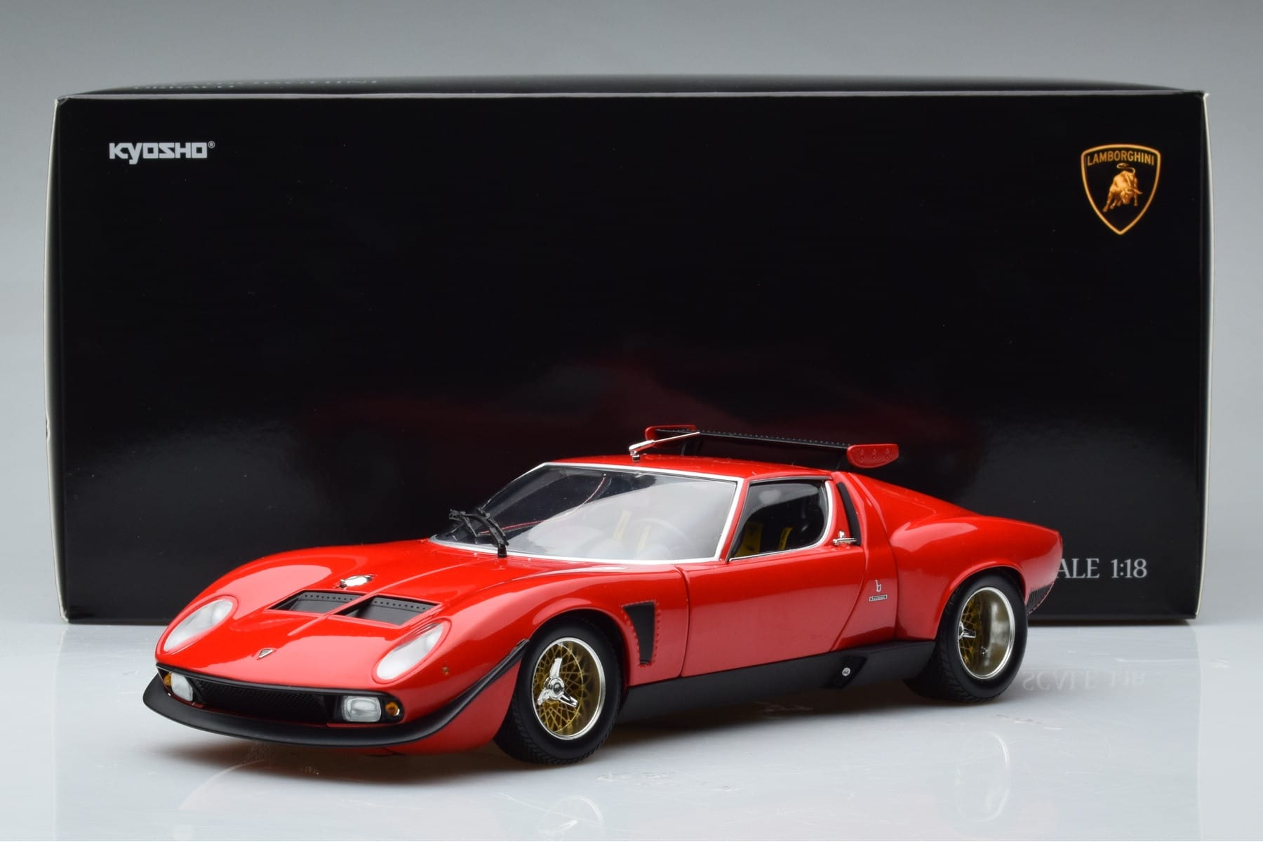 Lamborghini Miura SVR Roșu Kyosho 1:18 08319RBK Metal - imaginea 9 din 9