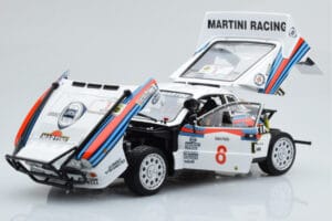 Lancia 037 Martini #8 A. Bettega / M. Perissinot Safari Rally 1985 Kyosho 1:18 08306J Metal - imaginea 2 din 8