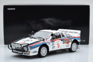 Lancia 037 Martini #8 A. Bettega / M. Perissinot Safari Rally 1985 Kyosho 1:18 08306J Metal - imaginea 8 din 8