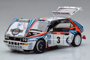 Lancia Delta HF Integrale Evoluzione #3 D. Auriol / B. Occelli Tour de Corse 1992 Kyosho 1:18 08348H Metal - imaginea 2 din 9