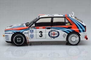 Lancia Delta HF Integrale Evoluzione #3 D. Auriol / B. Occelli Tour de Corse 1992 Kyosho 1:18 08348H Metal - imaginea 4 din 9