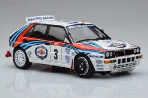 Lancia Delta HF Integrale Evoluzione #3 D. Auriol / B. Occelli Tour de Corse 1992 Kyosho 1:18 08348H Metal - imaginea 5 din 9