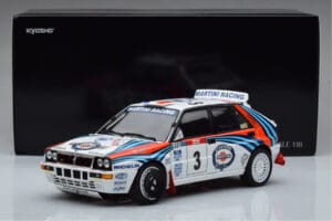 Lancia Delta HF Integrale Evoluzione #3 D. Auriol / B. Occelli Tour de Corse 1992 Kyosho 1:18 08348H Metal - imaginea 9 din 9