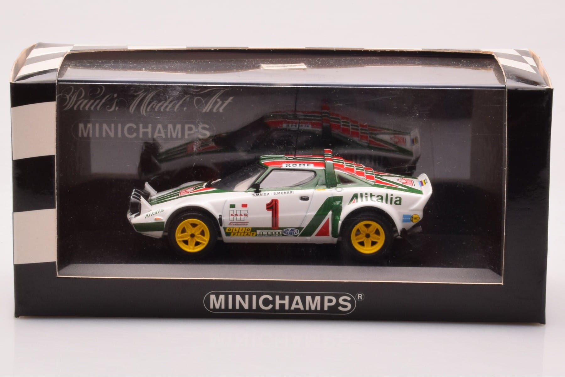 Lancia Stratos #1 S. Munari / S. Maiga Rally Monte Carlo 1977 Minichamps 1:43 430771201 Metal - imaginea 4 din 4
