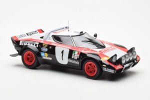 Lancia Stratos HF #1 Lancia Pirelli W. Rohrl / C. Geistdorfer Winners Dynabit Saarland Rallye 1978 Minichamps 1:18 155781701  - imaginea 4 din 6