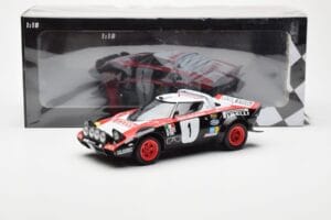 Lancia Stratos HF #1 Lancia Pirelli W. Rohrl / C. Geistdorfer Winners Dynabit Saarland Rallye 1978 Minichamps 1:18 155781701  - imaginea 6 din 6