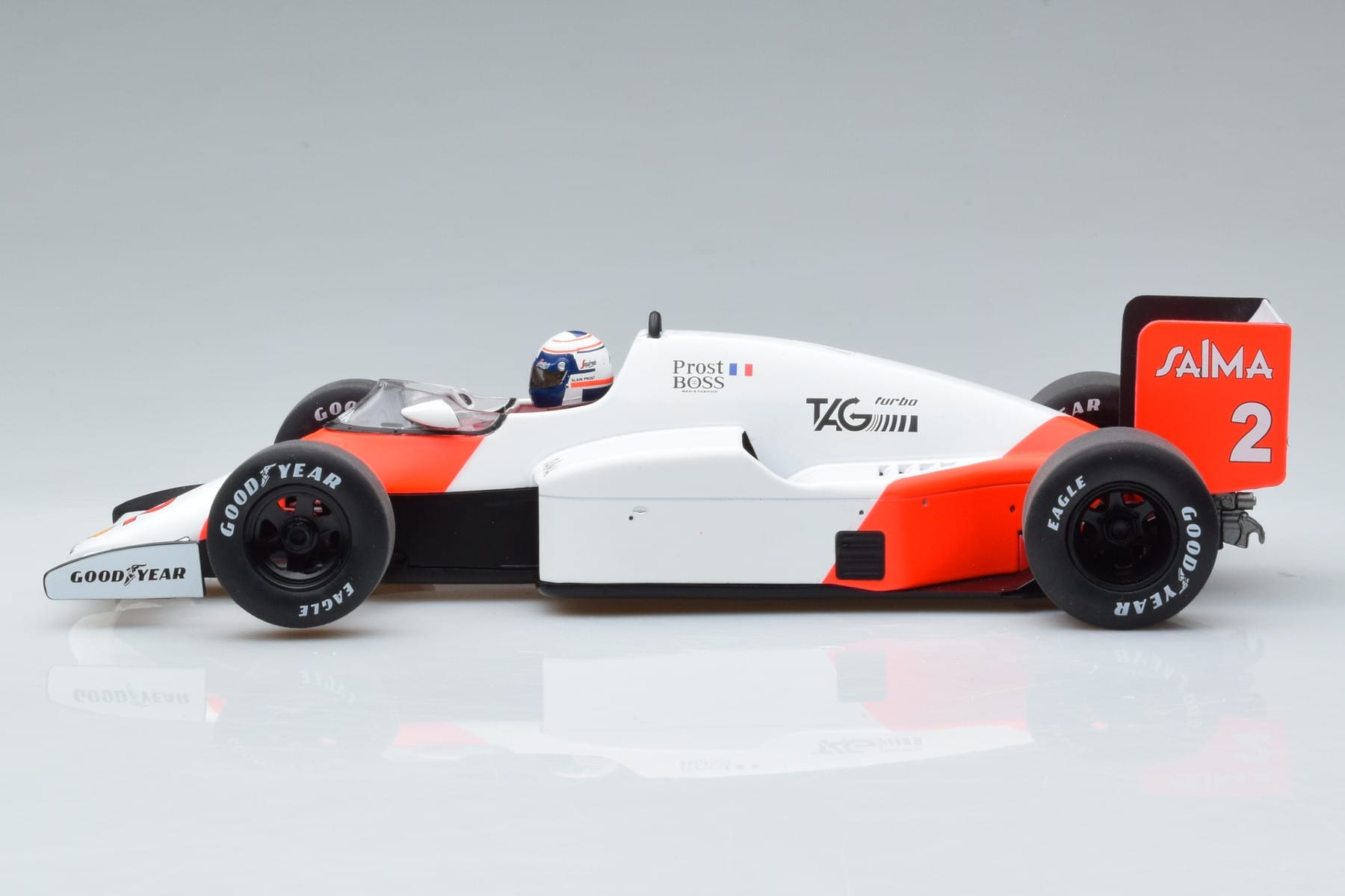 McLaren MP4/2B Marlboro #2 A. Prost Monaco GP Winner World Champion 1985 MCG 1:18 MCG18606F Metal - imaginea 3 din 6
