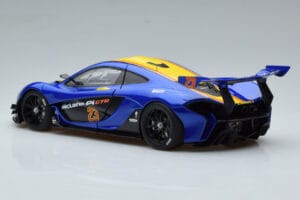 McLaren P1 GTR Albastru Cu Dungi Galbene AUTOart 1:18 81542 Compozit - imaginea 6 din 7