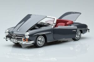 Mercedes 190 SL W121 Roadster Gri Norev 1:18 183402 Metal - imaginea 2 din 8