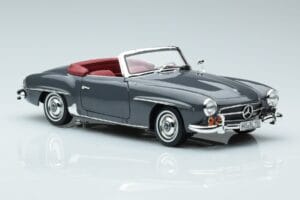 Mercedes 190 SL W121 Roadster Gri Norev 1:18 183402 Metal - imaginea 5 din 8