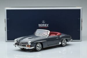 Mercedes 190 SL W121 Roadster Gri Norev 1:18 183402 Metal - imaginea 8 din 8