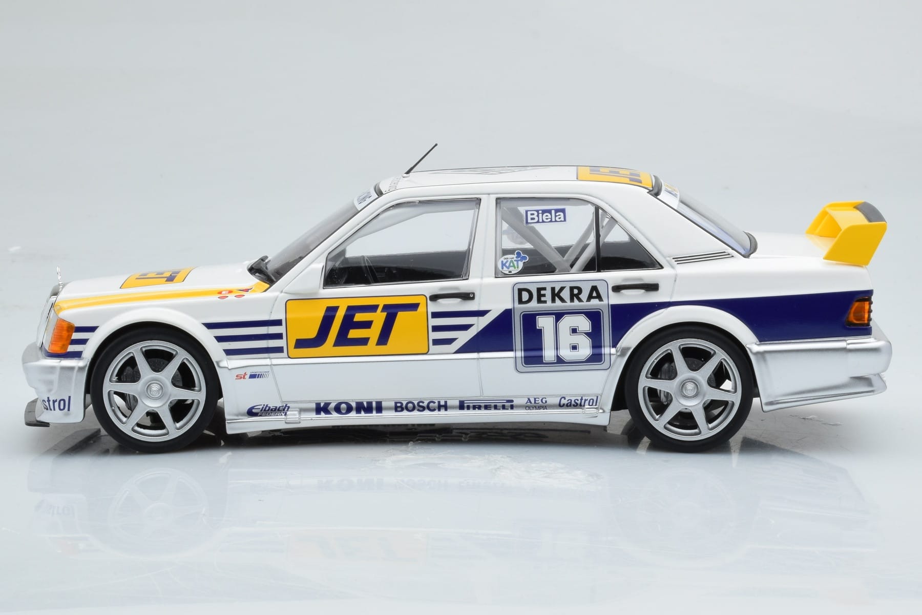 Mercedes 190E 2.5-16 W201 EVO 1 Jet #16 F. Biela Team Ms-Jet Racing DTM 1990 Minichamps 1:18 155903616 Metal - imaginea 3 din 6