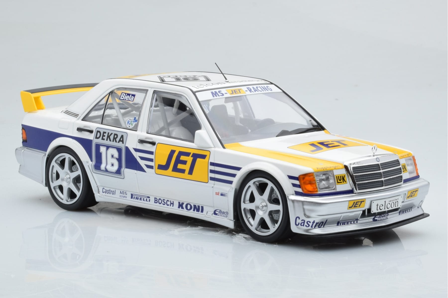 Mercedes 190E 2.5-16 W201 EVO 1 Jet #16 F. Biela Team Ms-Jet Racing DTM 1990 Minichamps 1:18 155903616 Metal - imaginea 4 din 6