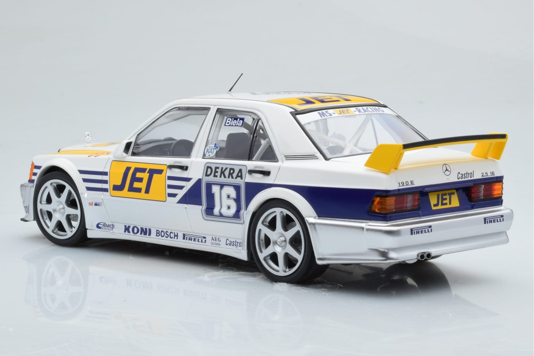Mercedes 190E 2.5-16 W201 EVO 1 Jet #16 F. Biela Team Ms-Jet Racing DTM 1990 Minichamps 1:18 155903616 Metal - imaginea 5 din 6