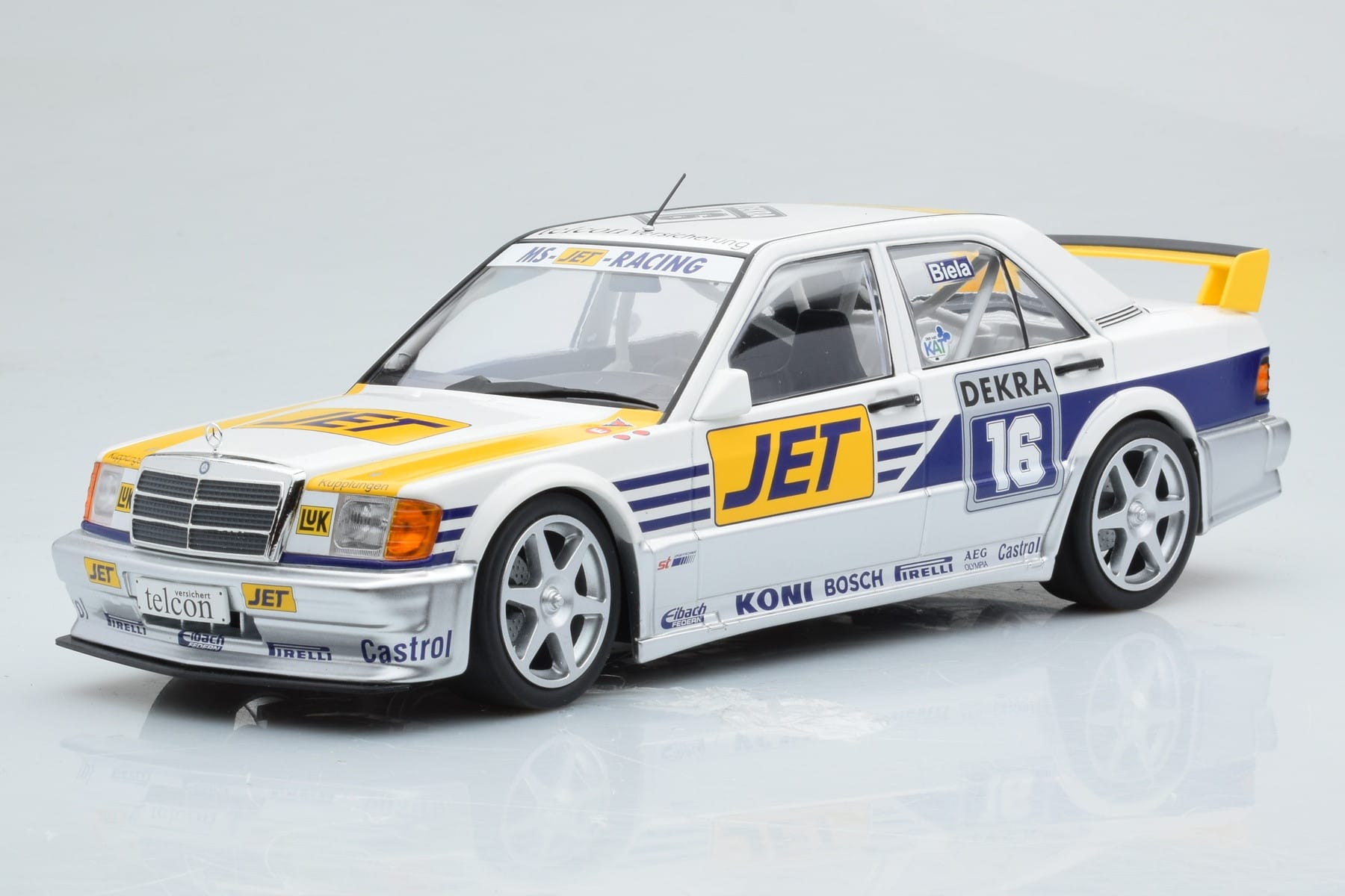 Mercedes 190E 2.5-16 W201 EVO 1 Jet #16 F. Biela Team Ms-Jet Racing DTM 1990 Minichamps 1:18 155903616 Metal