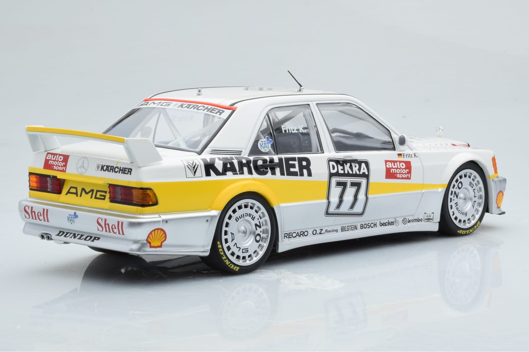 Mercedes 190E 2.5-16 W201 EVO 1 Karcher #77 F. Kreutzpointer Team AMG-Mercedes DTM 1990 Minichamps 1:18 155903677 Metal - imaginea 2 din 6