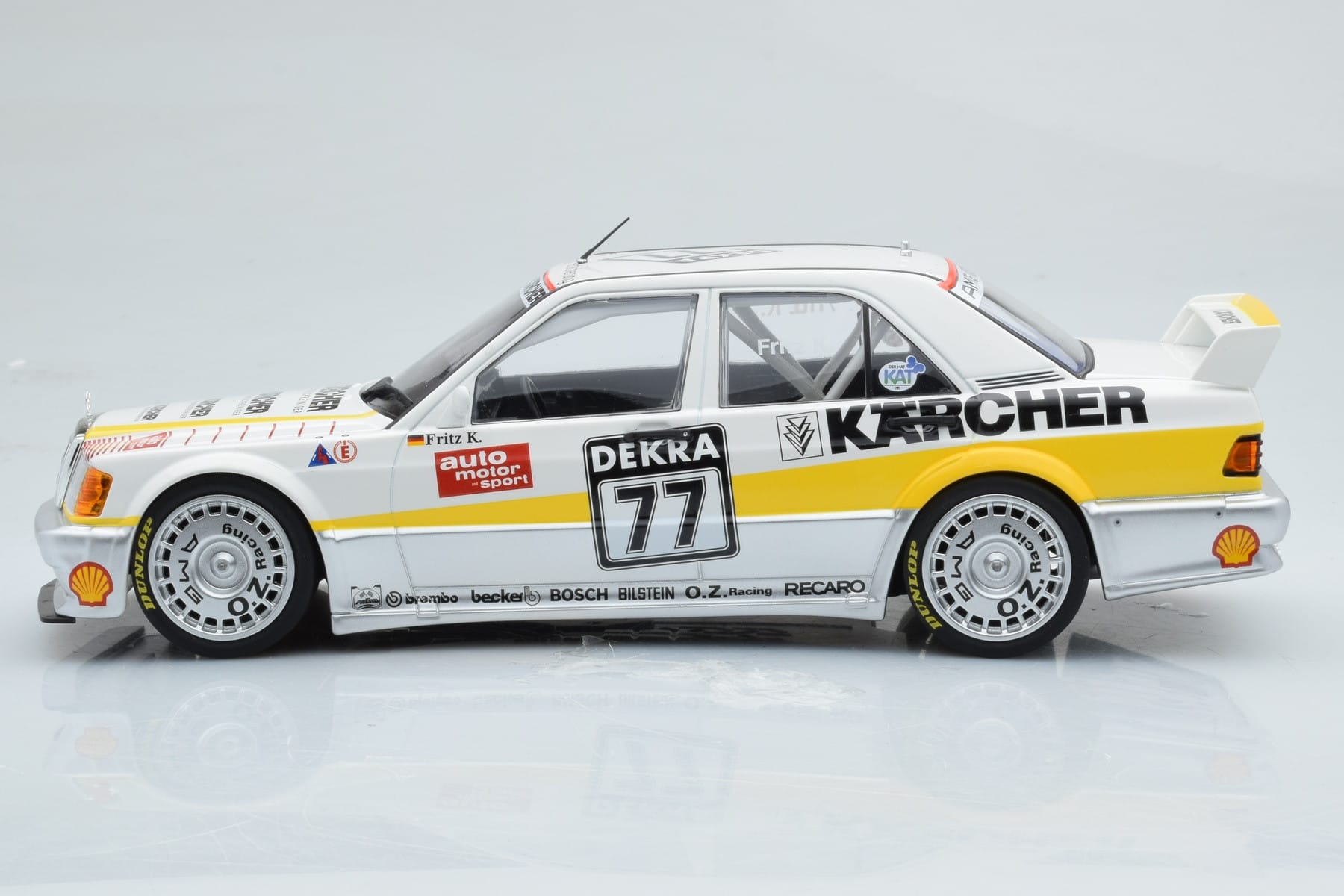 Mercedes 190E 2.5-16 W201 EVO 1 Karcher #77 F. Kreutzpointer Team AMG-Mercedes DTM 1990 Minichamps 1:18 155903677 Metal - imaginea 3 din 6