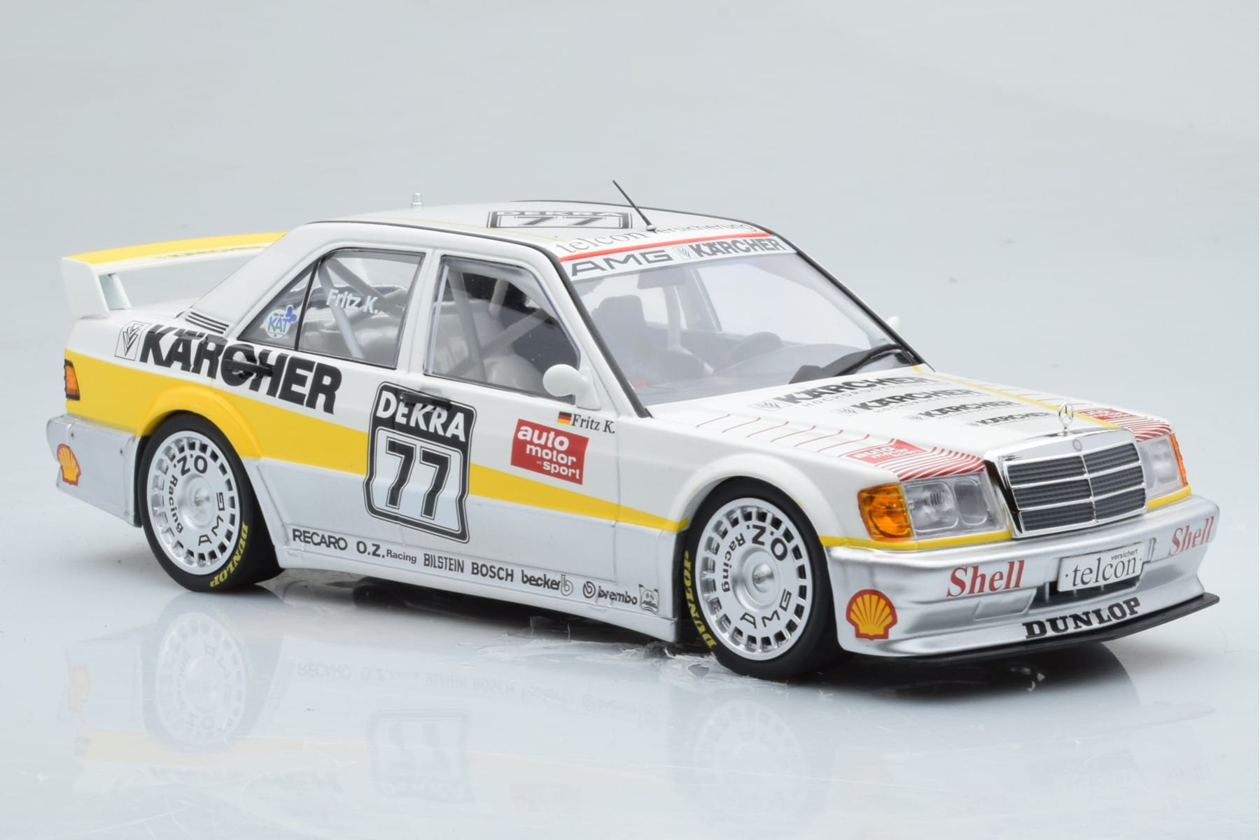 Mercedes 190E 2.5-16 W201 EVO 1 Karcher #77 F. Kreutzpointer Team AMG-Mercedes DTM 1990 Minichamps 1:18 155903677 Metal - imaginea 4 din 6