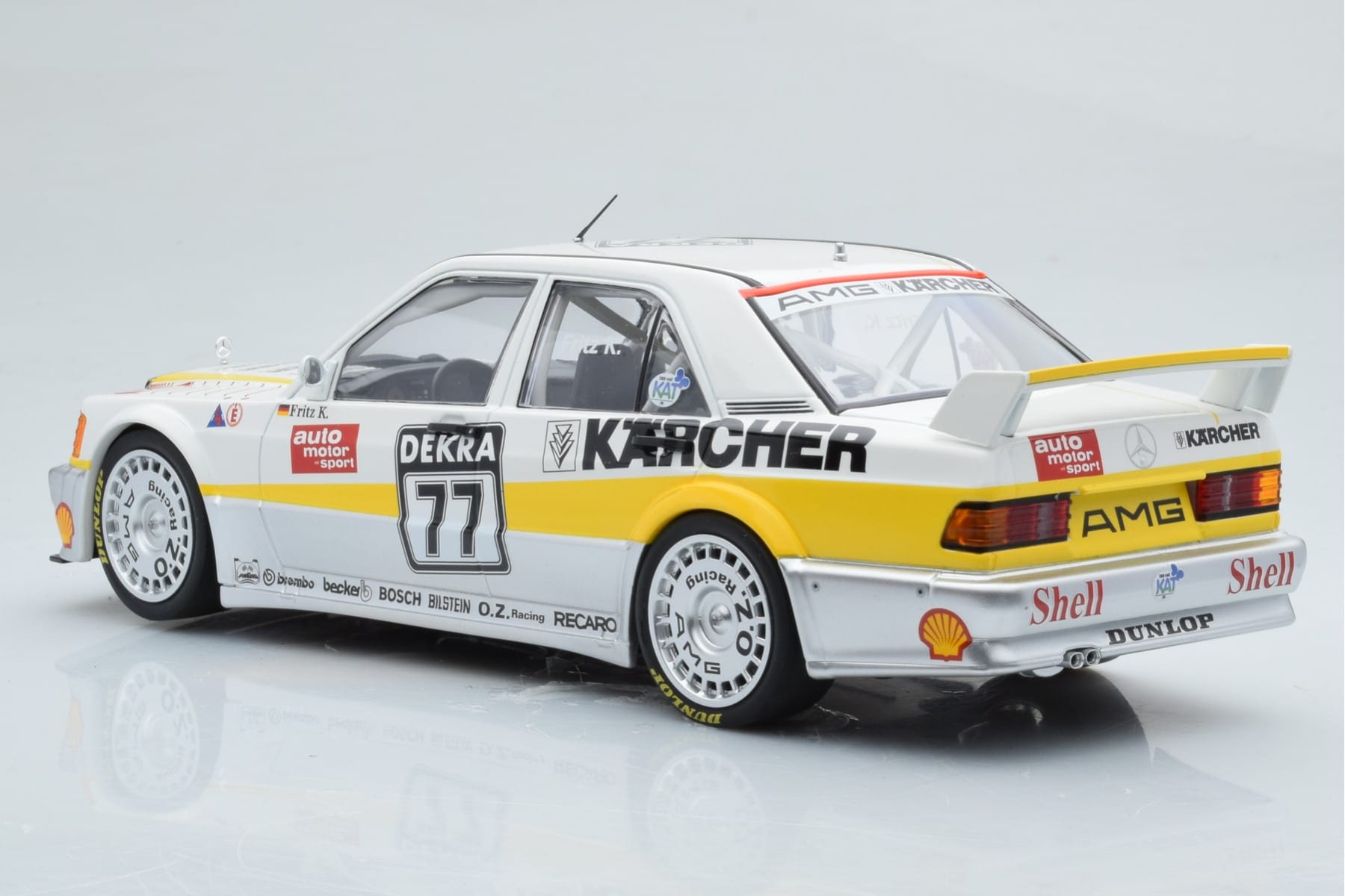 Mercedes 190E 2.5-16 W201 EVO 1 Karcher #77 F. Kreutzpointer Team AMG-Mercedes DTM 1990 Minichamps 1:18 155903677 Metal - imaginea 5 din 6