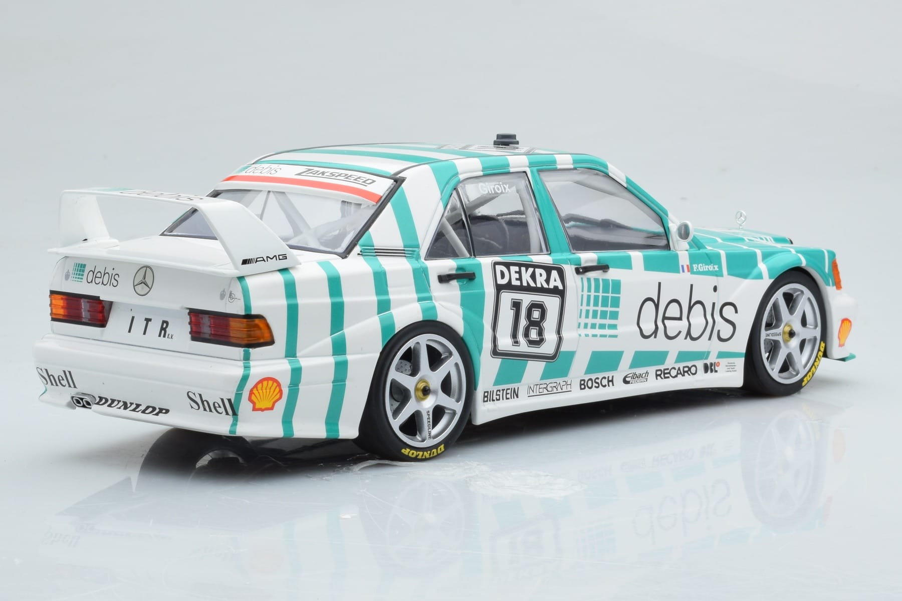 Mercedes 190E 2.5-16 W201 EVO 2 Debis #18 F. Giroix Team Zackspeed DTM 1991 Minichamps 1:18 155913618 Metal - imaginea 2 din 6