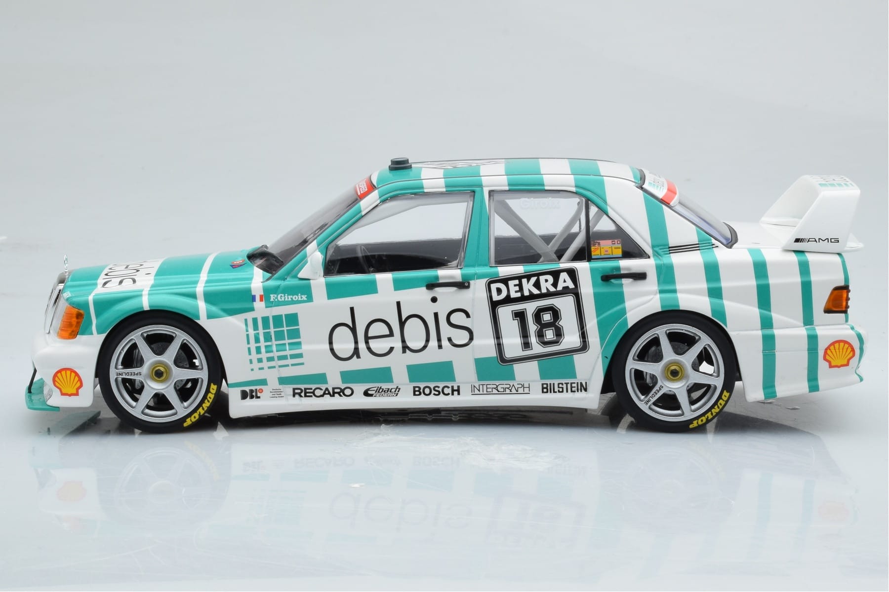 Mercedes 190E 2.5-16 W201 EVO 2 Debis #18 F. Giroix Team Zackspeed DTM 1991 Minichamps 1:18 155913618 Metal - imaginea 3 din 6