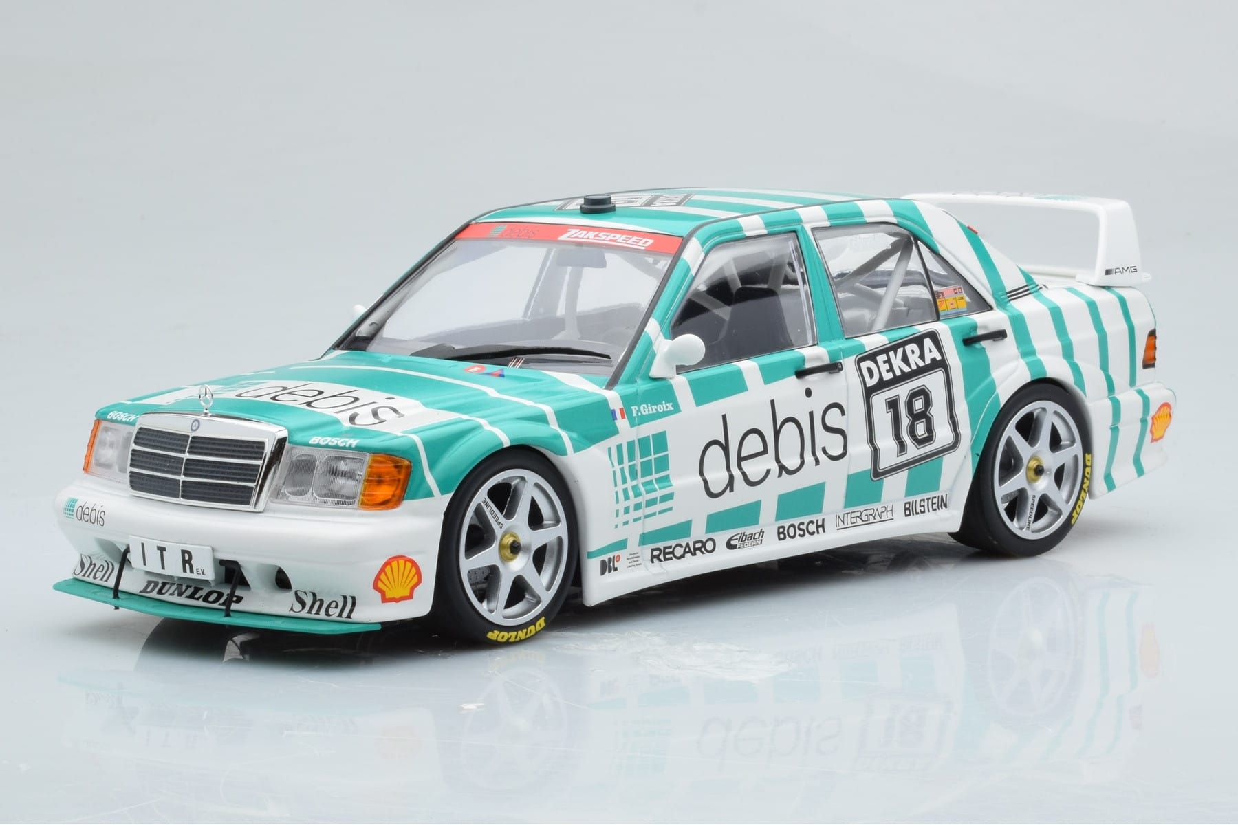 Mercedes 190E 2.5-16 W201 EVO 2 Debis #18 F. Giroix Team Zackspeed DTM 1991 Minichamps 1:18 155913618 Metal