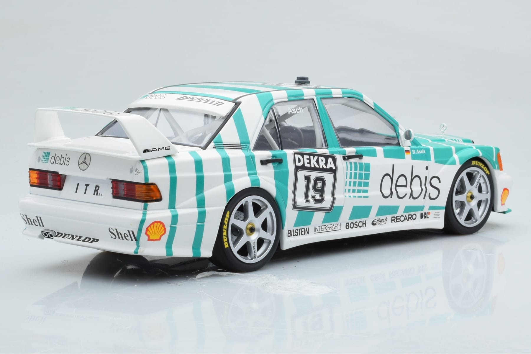 Mercedes 190E 2.5-16 W201 EVO 2 Debis #19 R. Asch Team Zackspeed DTM 1991 Minichamps 1:18 155913619 Metal - imaginea 2 din 6