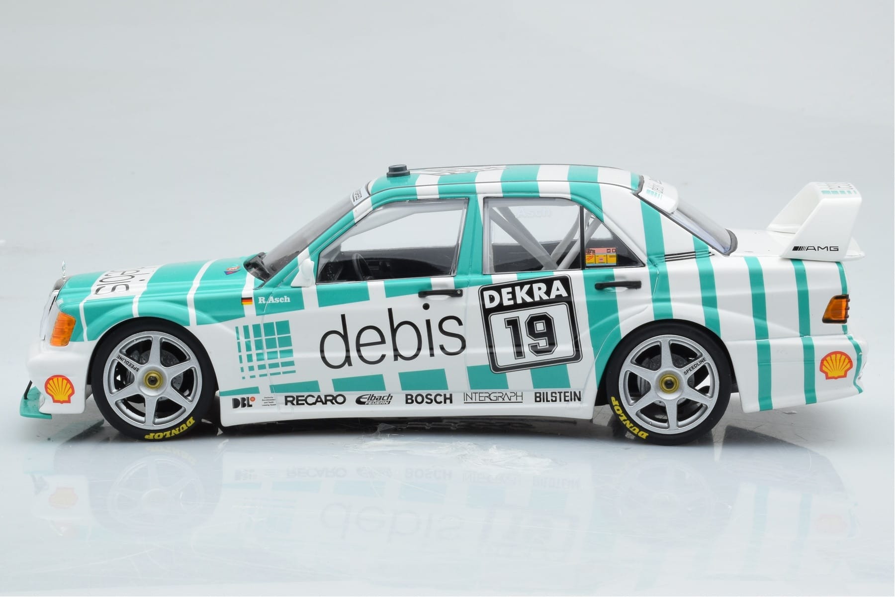Mercedes 190E 2.5-16 W201 EVO 2 Debis #19 R. Asch Team Zackspeed DTM 1991 Minichamps 1:18 155913619 Metal - imaginea 3 din 6
