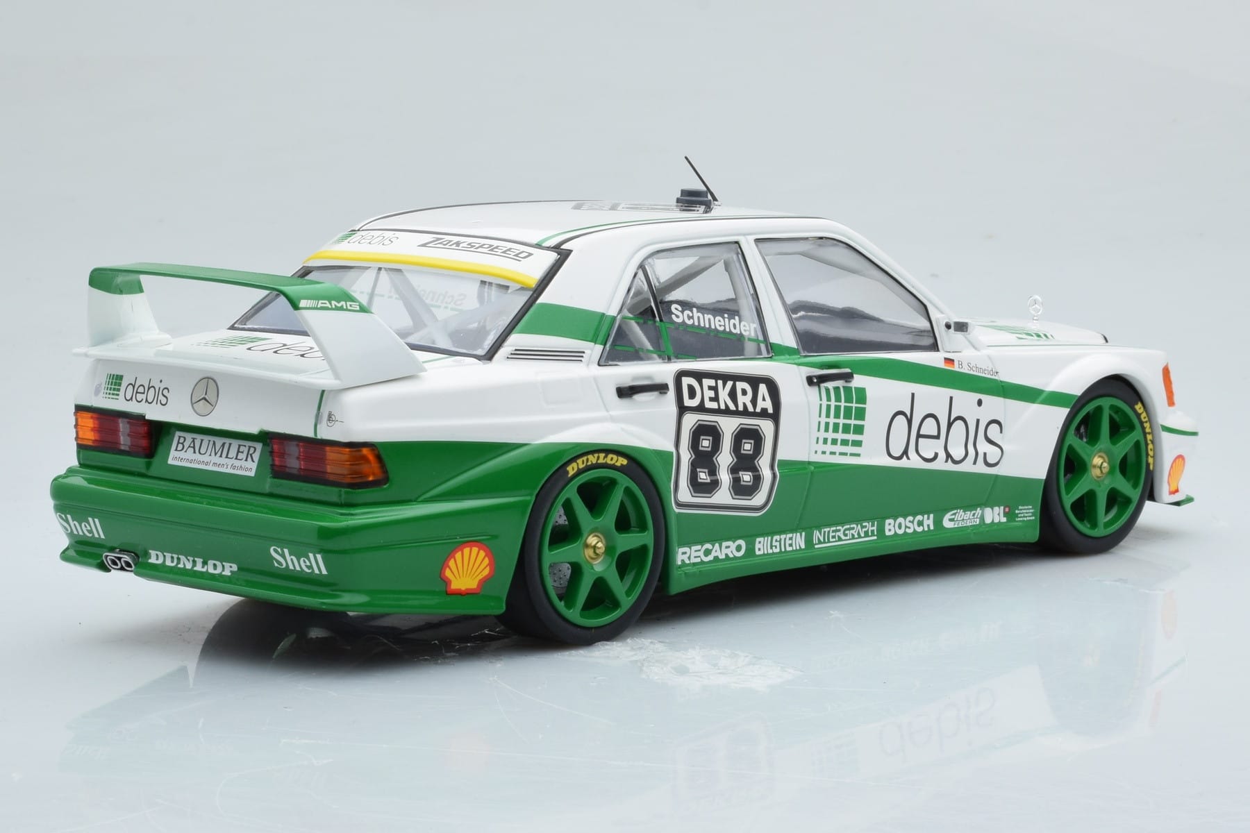 Mercedes 190E 2.5-16 W201 EVO 2 Debis #88 B. Schneider Team Zackspeed DTM 1991 Minichamps 1:18 155913688 Metal - imaginea 2 din 6