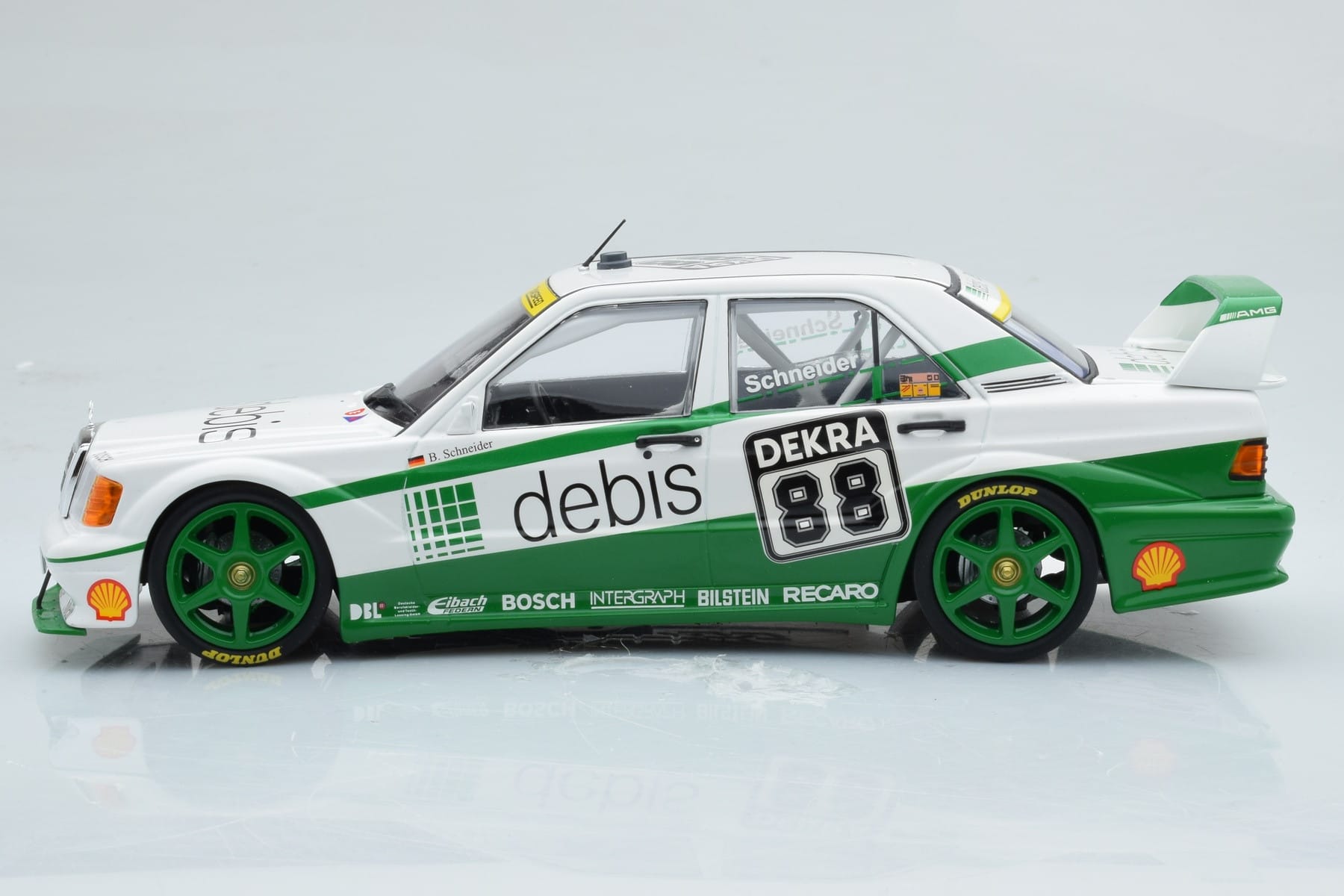 Mercedes 190E 2.5-16 W201 EVO 2 Debis #88 B. Schneider Team Zackspeed DTM 1991 Minichamps 1:18 155913688 Metal - imaginea 3 din 6