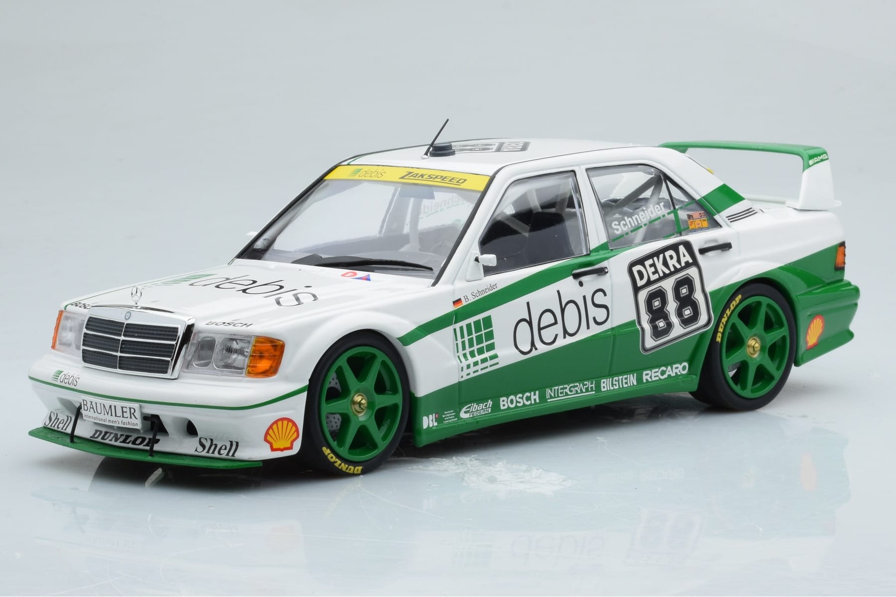 Mercedes 190E 2.5-16 W201 EVO 2 Debis #88 B. Schneider Team Zackspeed DTM 1991 Minichamps 1:18 155913688 Metal