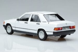 Mercedes 190 E W201 Alb Norev 1:18 183820 Metal - imaginea 6 din 7